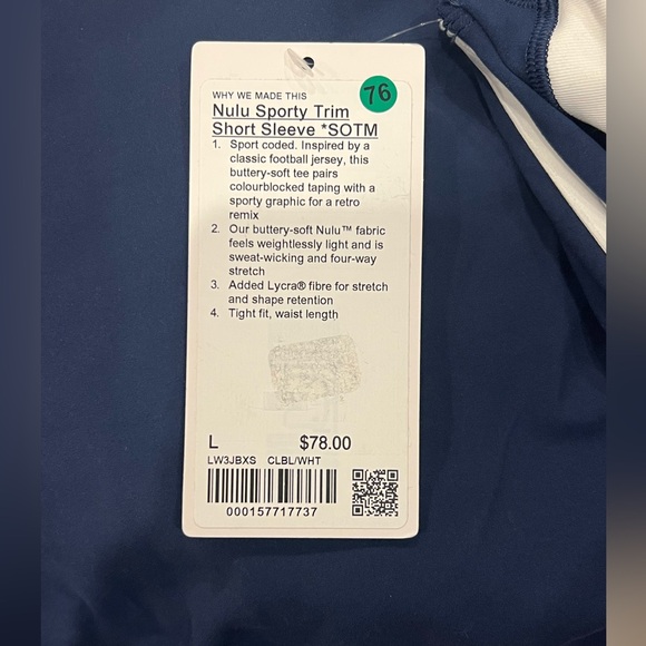 NWT NULU SPORTY TRIM SHORT SLEEVE CROPPED TOP - Picture 4 of 6